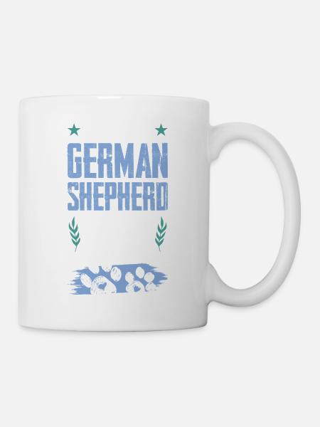 deutscher schäferhund hunde papa - Tasse - Weiß