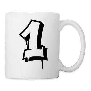 Graffiti urbain numéro 1 Design - Mug blanc - blanc - Droite