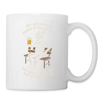 Où que j'aille et que je me tienne, mes os me font mal - Squelette - Mug blanc - blanc - Droite