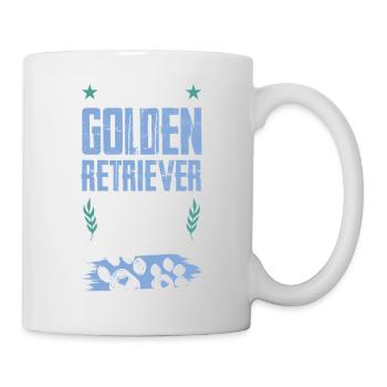 golden retriever dog dad - Mug - white - Right