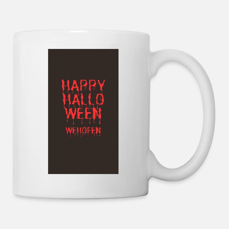 Spooky Halloween greetings from Wehofen - Mug - white