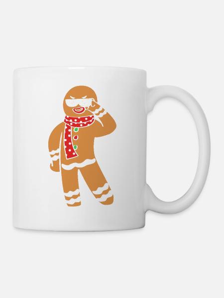 Lebkuchen Weihnachten Lebkuchenmann - Tasse - Weiß