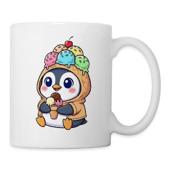 Süßer Pinguin Cartoon Eis Skurril Lustig Sommer - Mug - white - Right