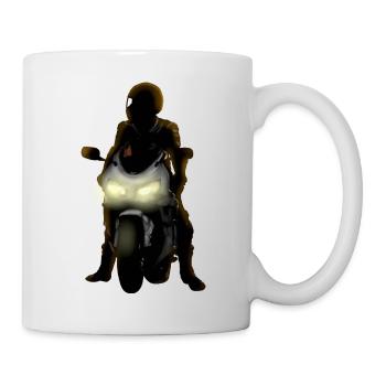 Crépuscule sur la piste de moto - Mug blanc - blanc - Droite