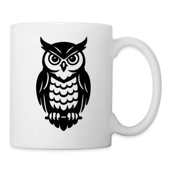 Owls in black and white - Mug - white - Right