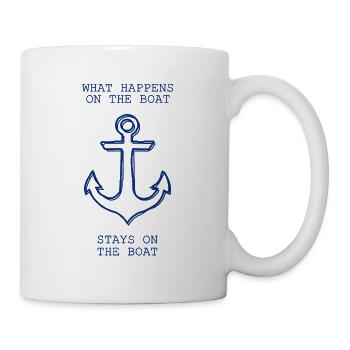 Fun anchor design for water fans - Mug - white - Right