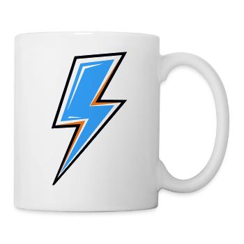 Rayon bleu avec bordure orange - Mug blanc - blanc - Droite