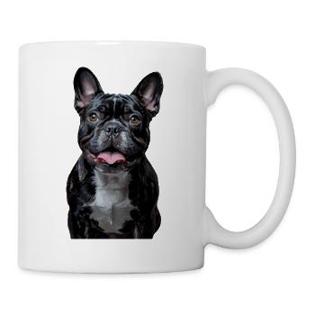 Französische Bulldogge Illustration Für Hundefans - Tasse - Weiß - Rechts