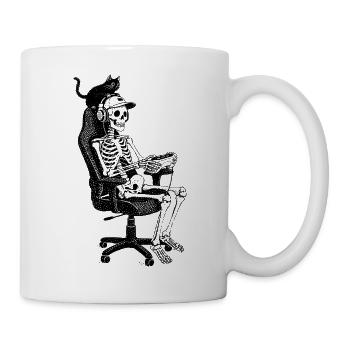 Squelette de jeu - Mug blanc - blanc - Droite