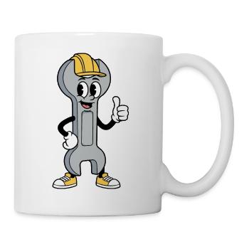 Clé de dessin animé Mécanique de bande dessinée - Mug blanc - blanc - Droite