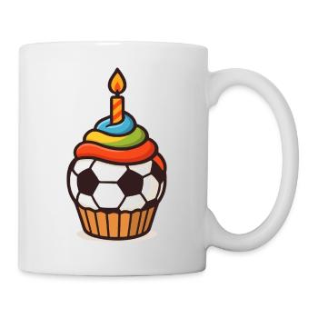 Fußball Kuchen Cartoon Fußball Kunstwerk - Tasse - Weiß - Rechts