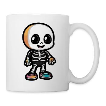 Skelett Niedlich Halloween Comic - Tasse - Weiß - Rechts