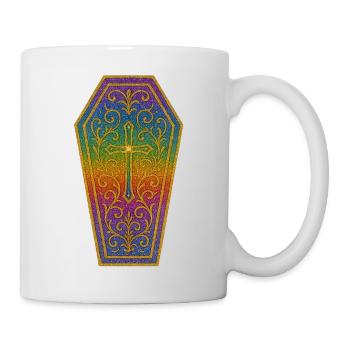 Colored Coffin Cross Ornament Halloween - Mug - white - Right