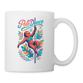 Paresseux Pole Dance Pole Dancer Drôle Cadeau - Mug blanc - blanc - Droite