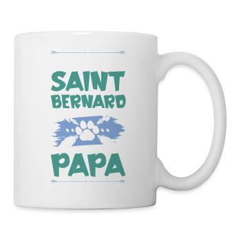 saint bernard bernhardiner hunde papa - Tasse - Weiß - Rechts