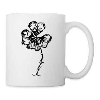 Glücksklee - Tasse - Weiß - Rechts