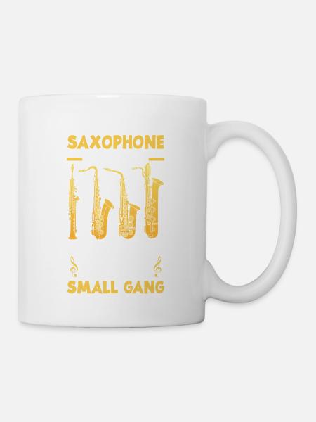 Saxofon - Tasse - Weiß