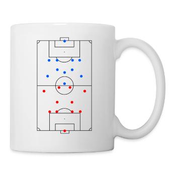 Unisex Design Fußballfeld Taktik - Tasse - Weiß - Rechts