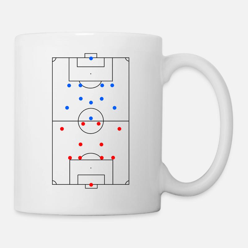 Tactiques de terrain de football de conception unisexe - Mug blanc - blanc