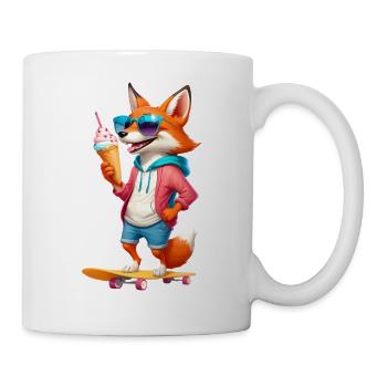 Sonnen Fox Skate – colorful street style - Mug - white - Right