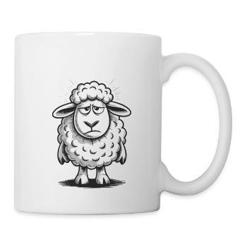 NÖ – grummeliges Schaf Humor Design - Tasse - Weiß - Rechts