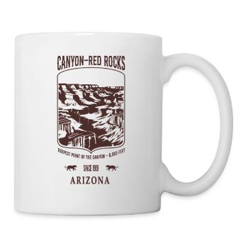 Canyon Red Rocks Arizona brown - Mug - white - Right