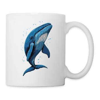 Blauwal Wal Blauwale Walgesang Taucher Ozean Wale - Tasse - Weiß - Rechts