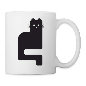 Black Cat – Minimaliste et moderne - Mug blanc - blanc - Droite