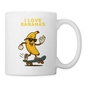 Skateur banane avec style - Mug blanc - blanc - Droite