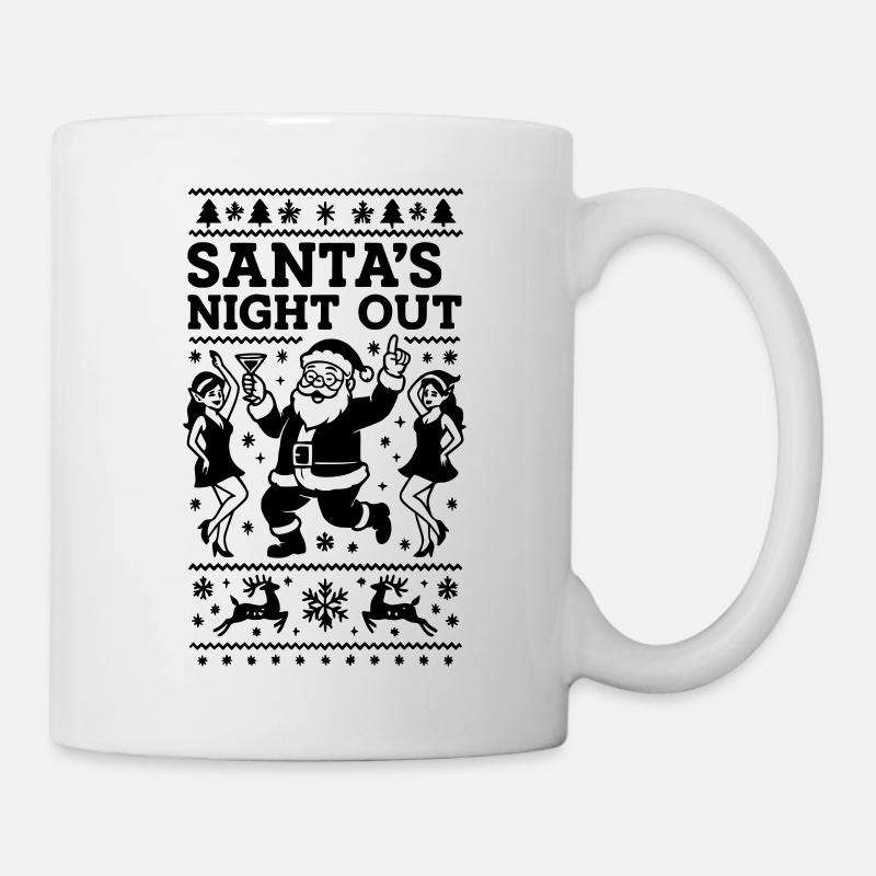 Fête du Père Noël - Mug blanc - blanc
