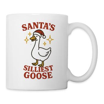 Die dümmste Gans des Weihnachtsmanns Weihnachten Lustiger Weihnachtsmann - Tasse - Weiß - Rechts