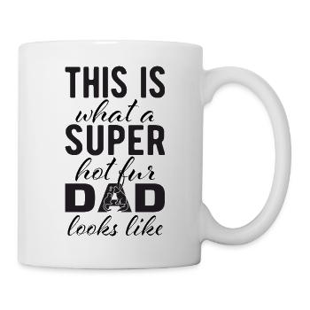 Super chaud pour papa - Mug blanc - blanc - Droite