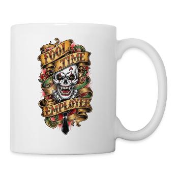 Fool Time Employee Skull - Tasse - Weiß - Rechts