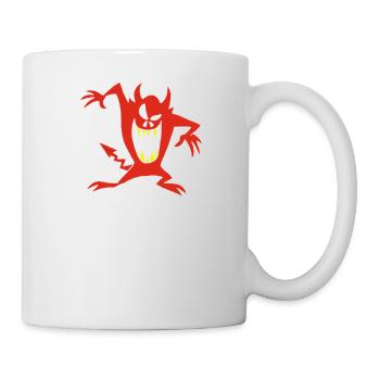 Démon sur un crâne - Mug blanc - blanc - Droite