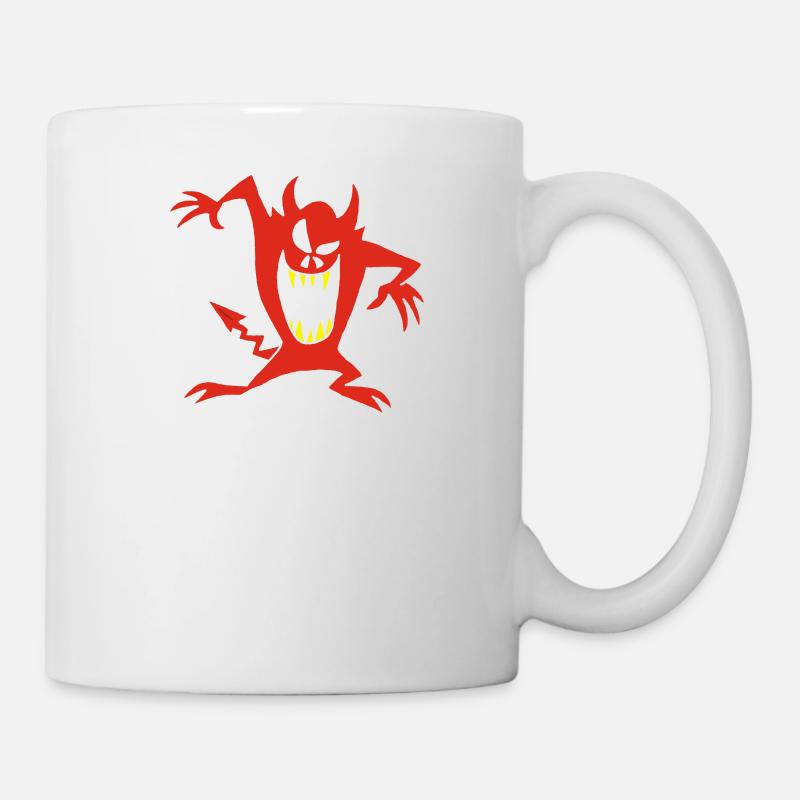 Démon sur un crâne - Mug blanc - blanc