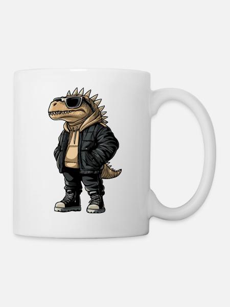 Dinosaurier stegosaurus Cool Winter - Tasse - Weiß