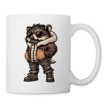 Igel Cool Winter - Tasse - Weiß - Rechts