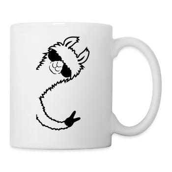 Lama Cool Lunettes de Soleil Pas Ma Main De Paix Problama - Mug blanc - blanc - Droite