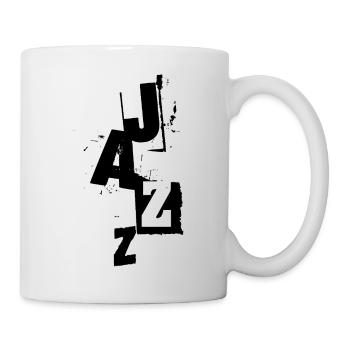 distressed bold jazz music logo - Mug - white - Right