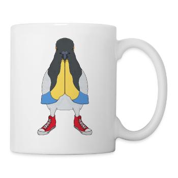 Gebetstaube mit Schuhen - Tasse - Weiß - Rechts