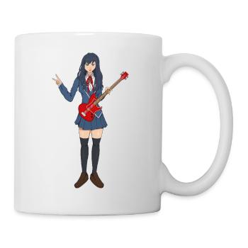 Juste une fille qui aime la guitare basse Girl Waifu - Mug blanc - blanc - Droite