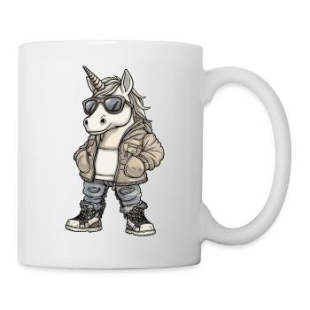 Einhorn Cool Winter - Tasse - Weiß - Rechts