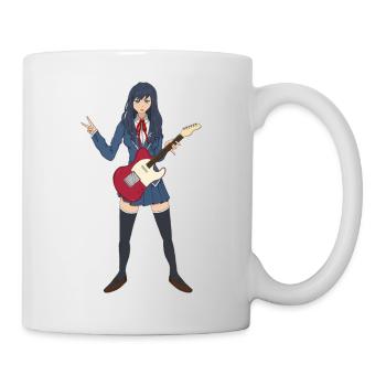 Anime Guitare Fille Waifu Mignon Musicien Kawaii - Mug blanc - blanc - Droite