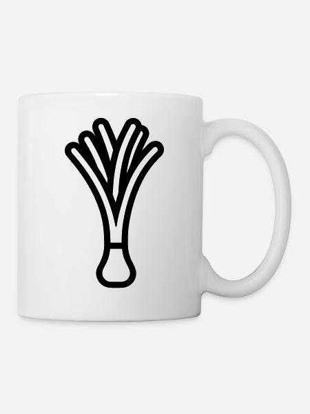 Lauch - Tasse - Weiß