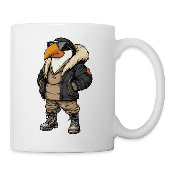 Tukan Vogel Cool Winter - Tasse - Weiß - Rechts