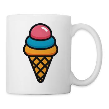 Glass i i strut i sommarfärger - Mug - white - Right