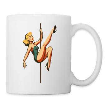 Pole Dance Pole Dancer Blonde Retro 50s Gift - Mug - white - Right