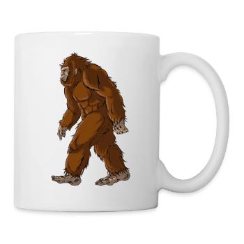 Mysterious Bigfoot Walking Forest Design - Mug - white - Right
