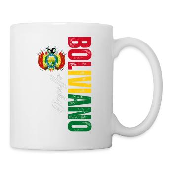 Bolivianischer Stolz, vertikales Design - Tasse - Weiß - Rechts