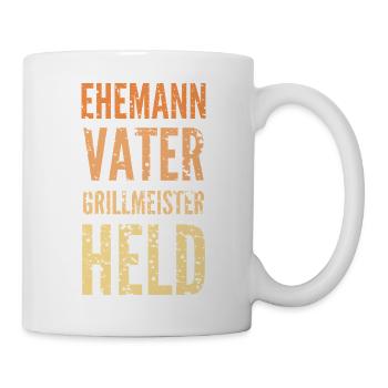 Ehemann Grillmeister Held - Tasse - Weiß - Rechts